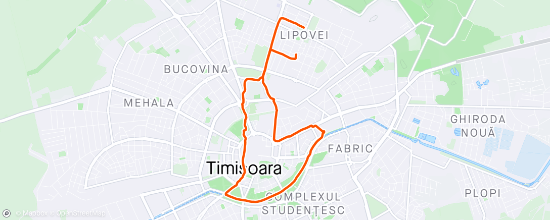 Map of the activity, Plimbare