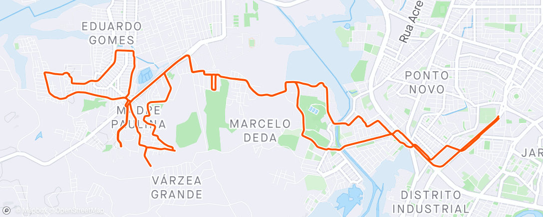 Map of the activity, Pedal Caça Ladeira no Eduardo Gomes 🌨️