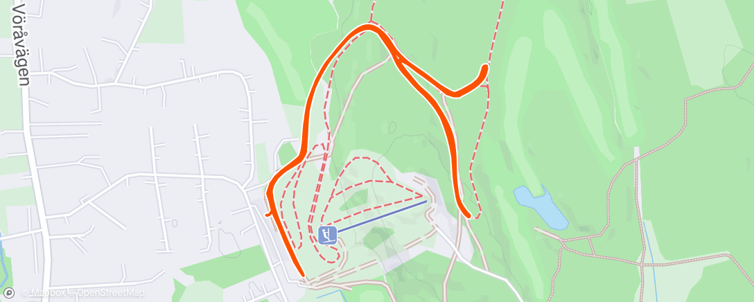 Map of the activity, Evening skate