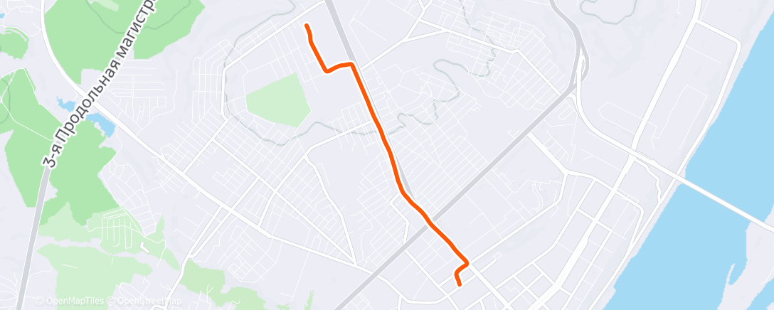 Map of the activity, Дневной забег