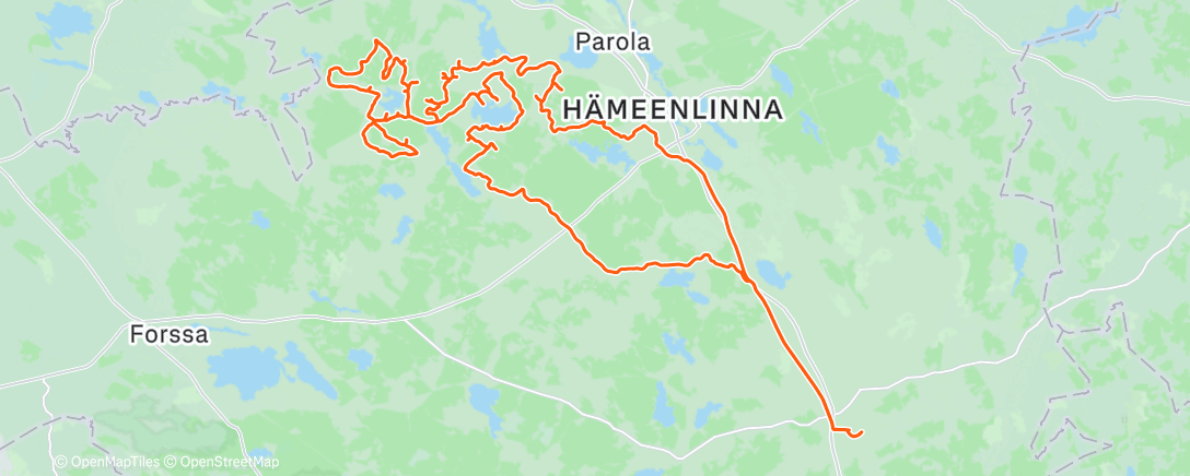 Map of the activity, Tile hunting, max cluster to 7457