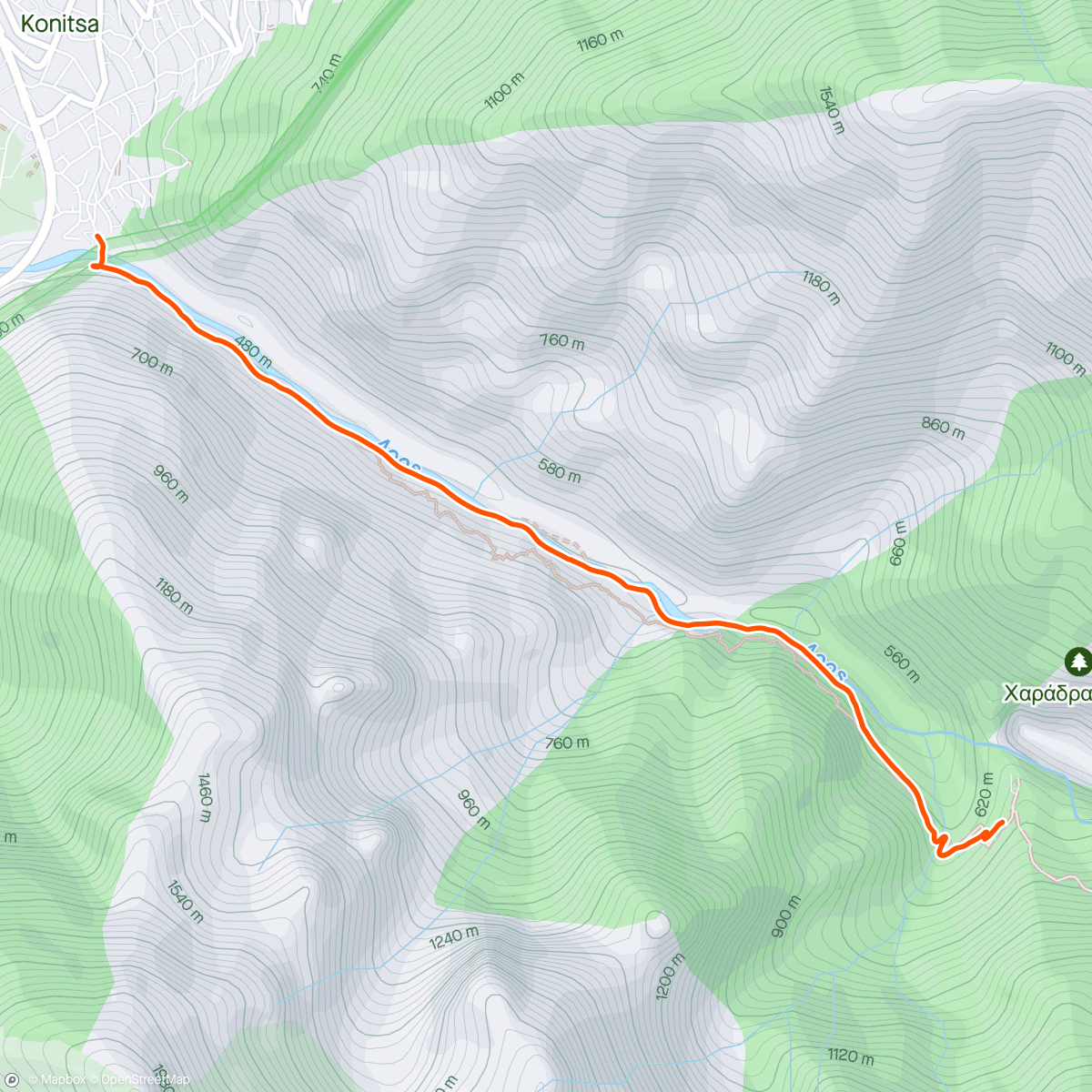 Map of the activity, Μονή - Κόνιτσα