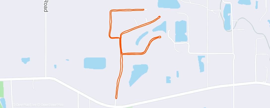 Map of the activity, Afternoon Run