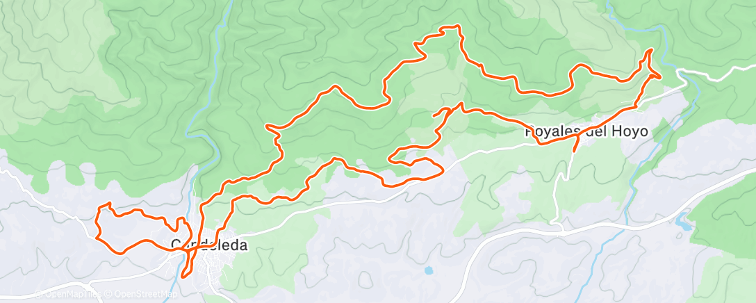 Map of the activity, MTB