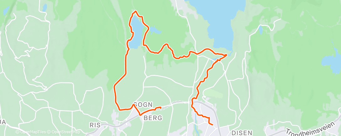 Map of the activity, Morning Run