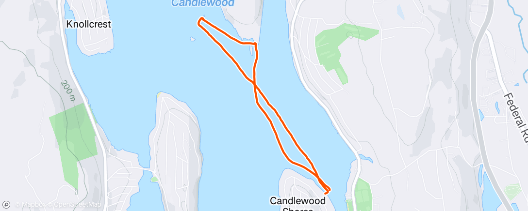 Map of the activity, Afternoon Stand Up Paddling