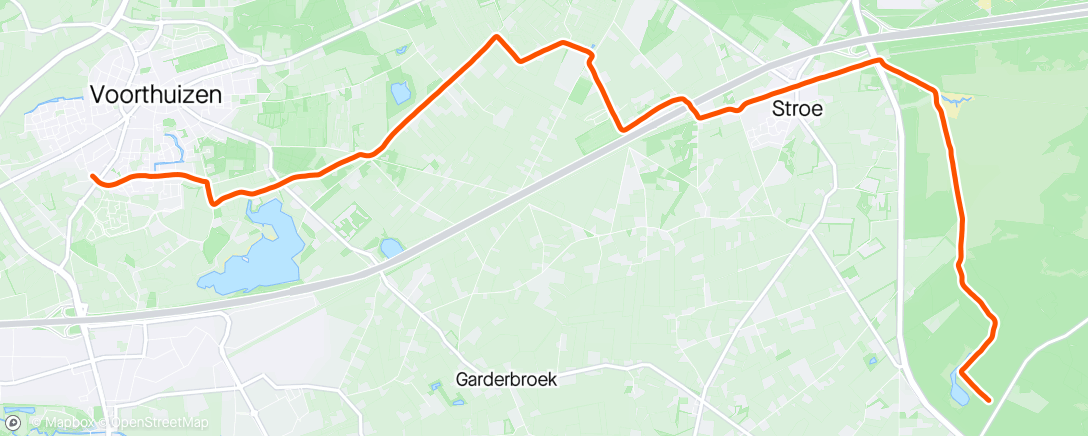 Map of the activity, Duurloop naar huis
