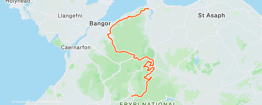 Карта физической активности (Traws Eryri day II)