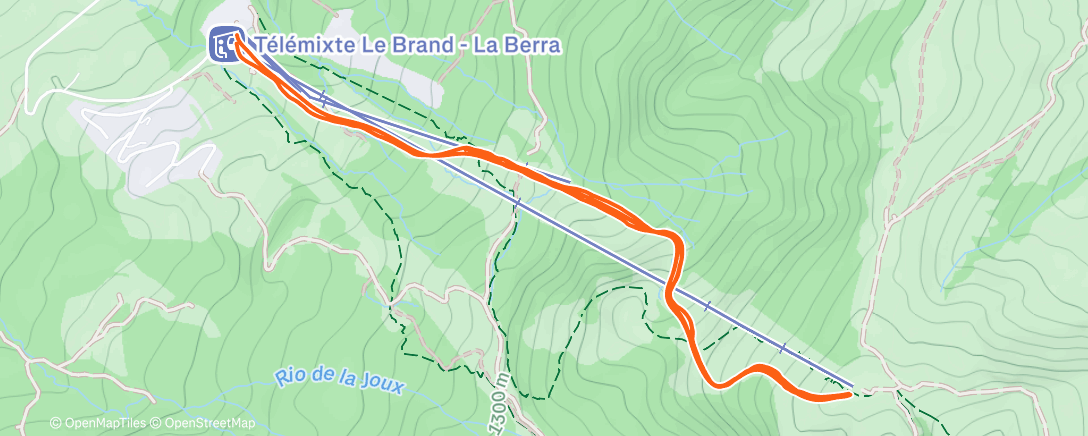 Map of the activity, Skimo