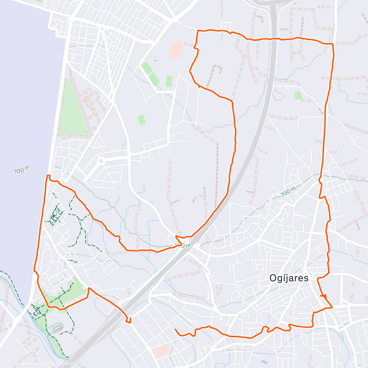 Map of the activity, De paseo a la mañana siguiente del día de Navidad