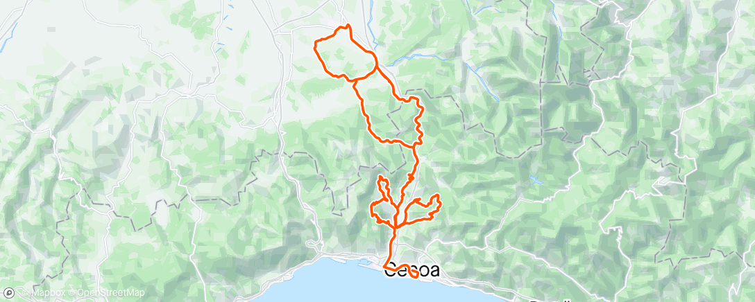Map of the activity, Giro dell' Appennino