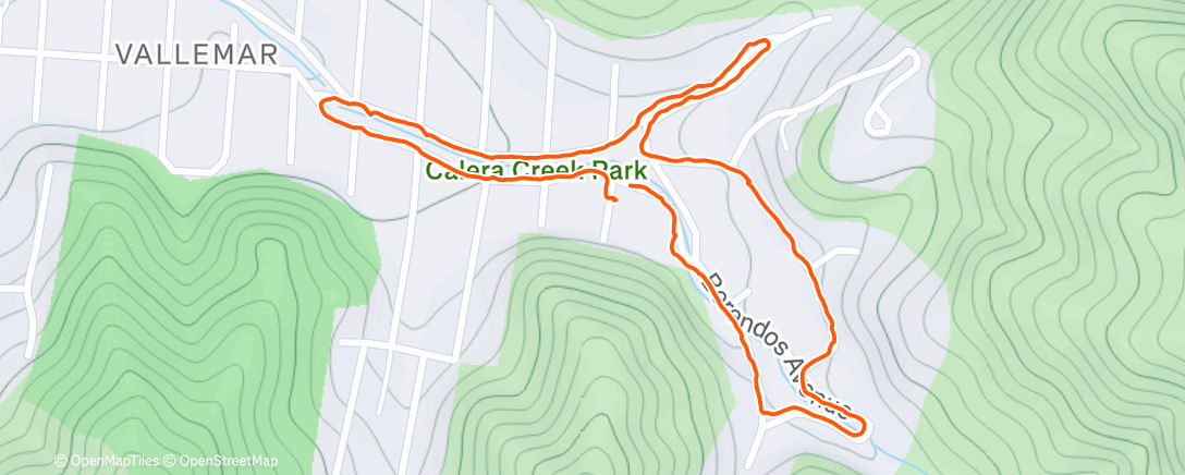 Map of the activity, Evening Hike
