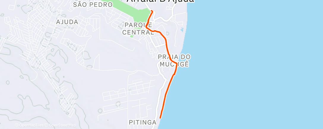 Map of the activity, Corrida matinal