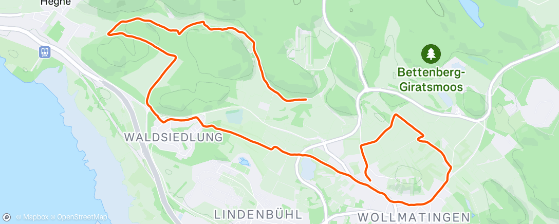 Map of the activity, Lauf am Nachmittag