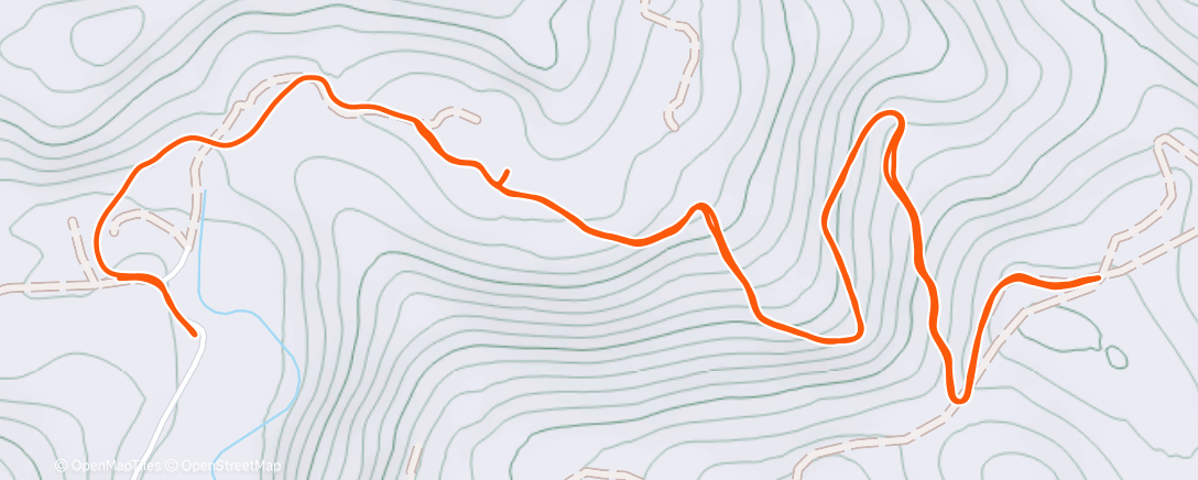 Map of the activity, Afternoon Run