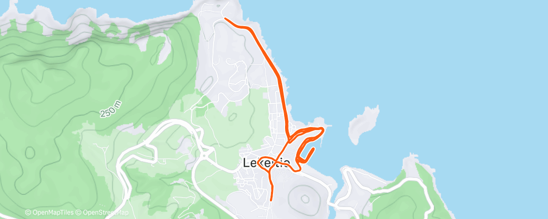 Map of the activity, San Silbestre Lekitto