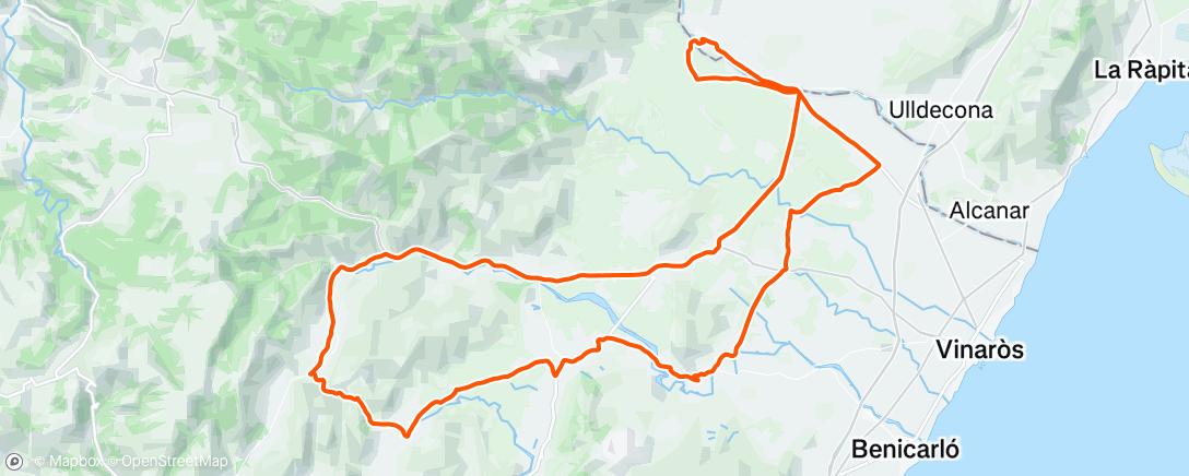 Map of the activity, Bicicleta por la mañana