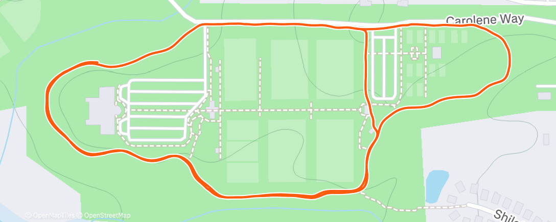 Map of the activity, Afternoon Run