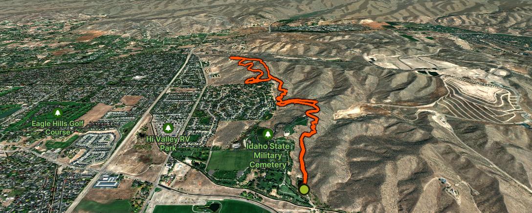 Map of the activity, Veterans + Eagle Bike Park
