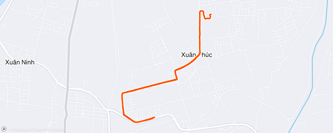 Map of the activity, Evening Run