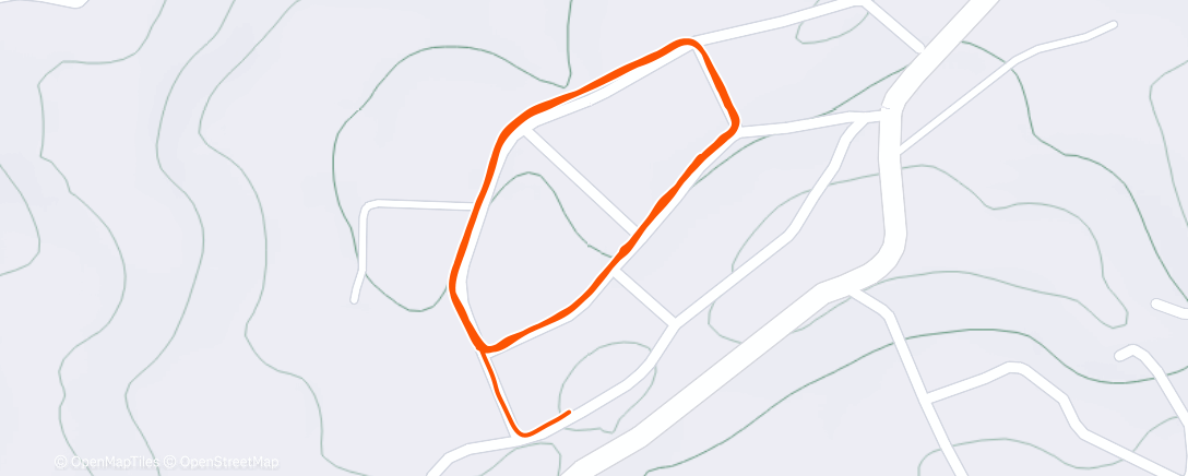 Map of the activity, Afternoon Run