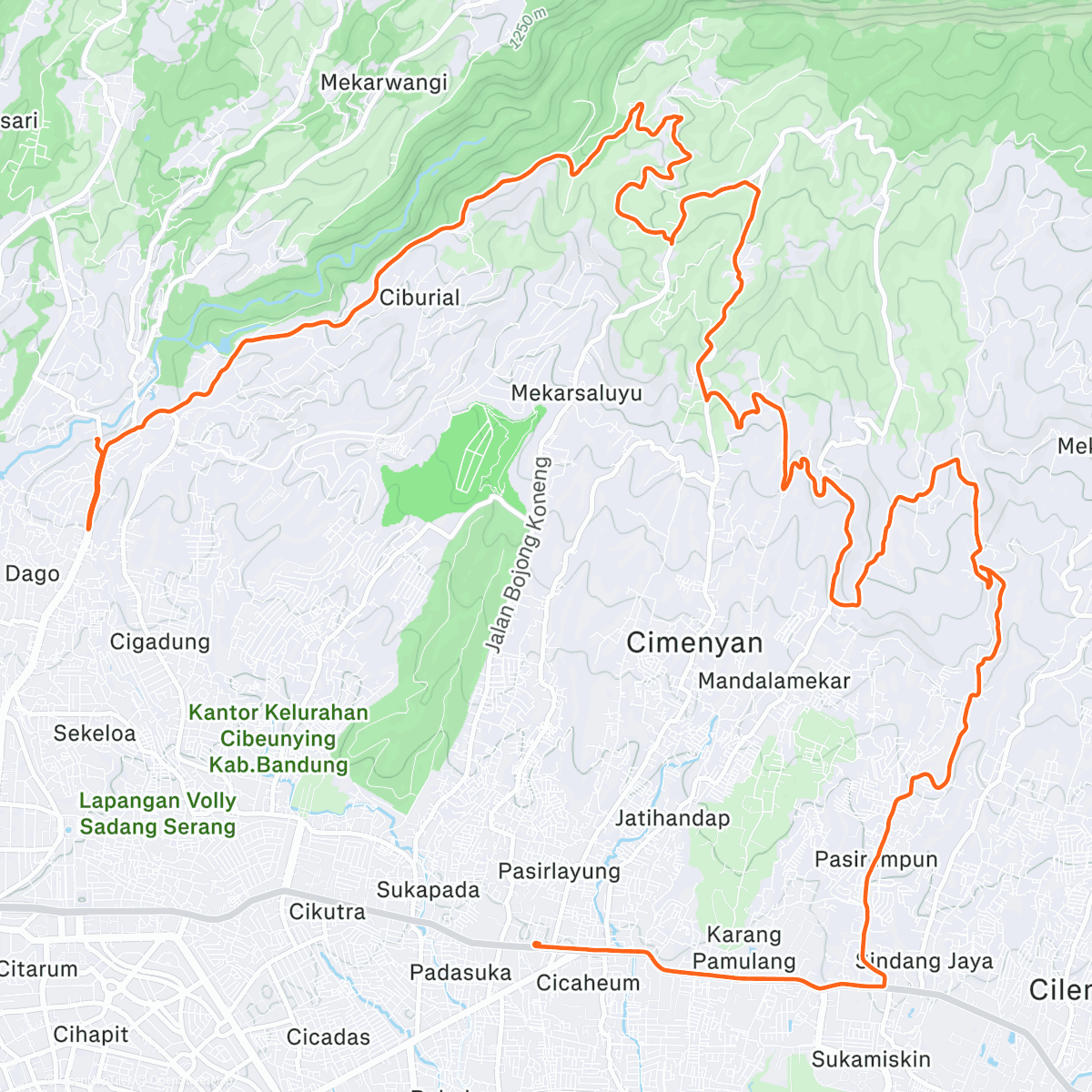 Map of the activity, Last Dorong Ride 2025