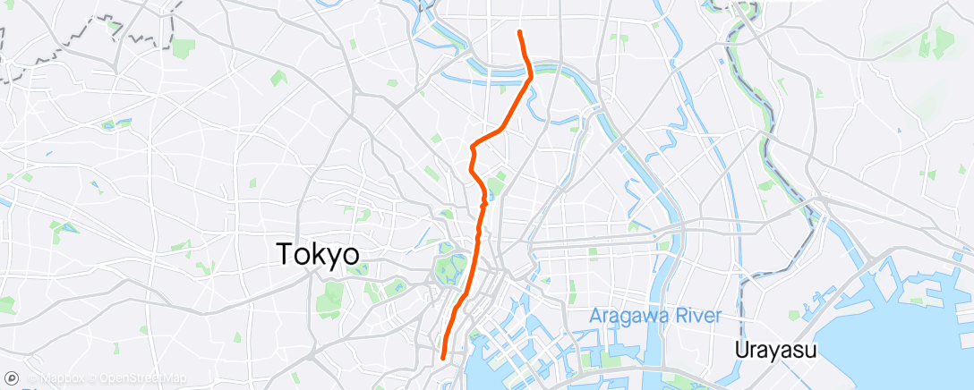 Mapa de la actividad (帰宅ラン)