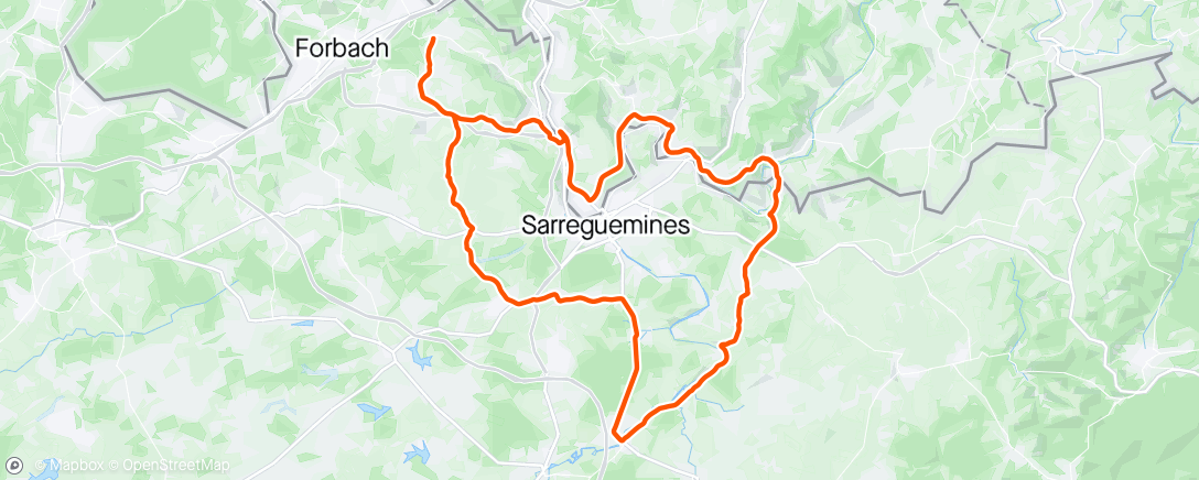 Mapa da atividade, Route Spicheren alone ancien parcours RDH