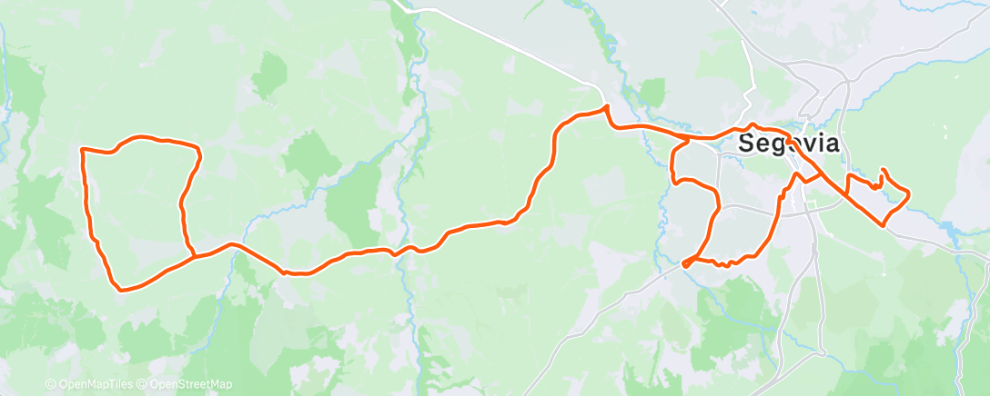 Map of the activity, Bicicleta por la mañana