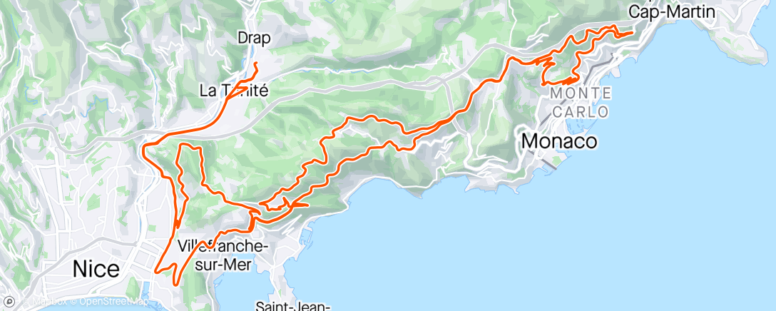 Map of the activity, Entre moyenne et grande corniche