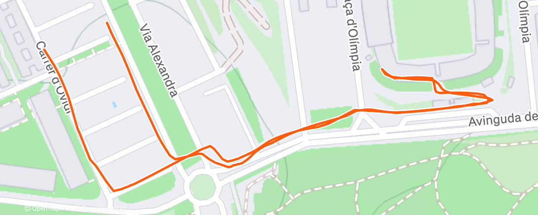 Map of the activity, Evening Walk