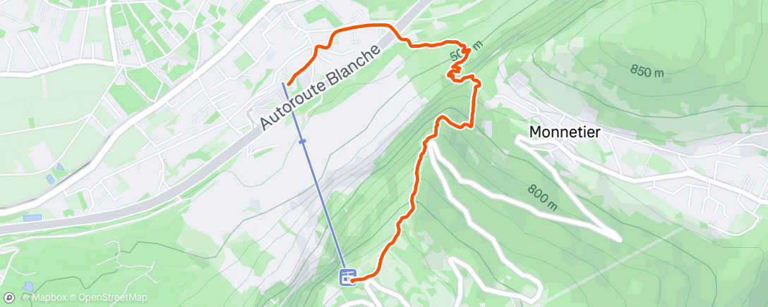 Map of the activity, Salève
