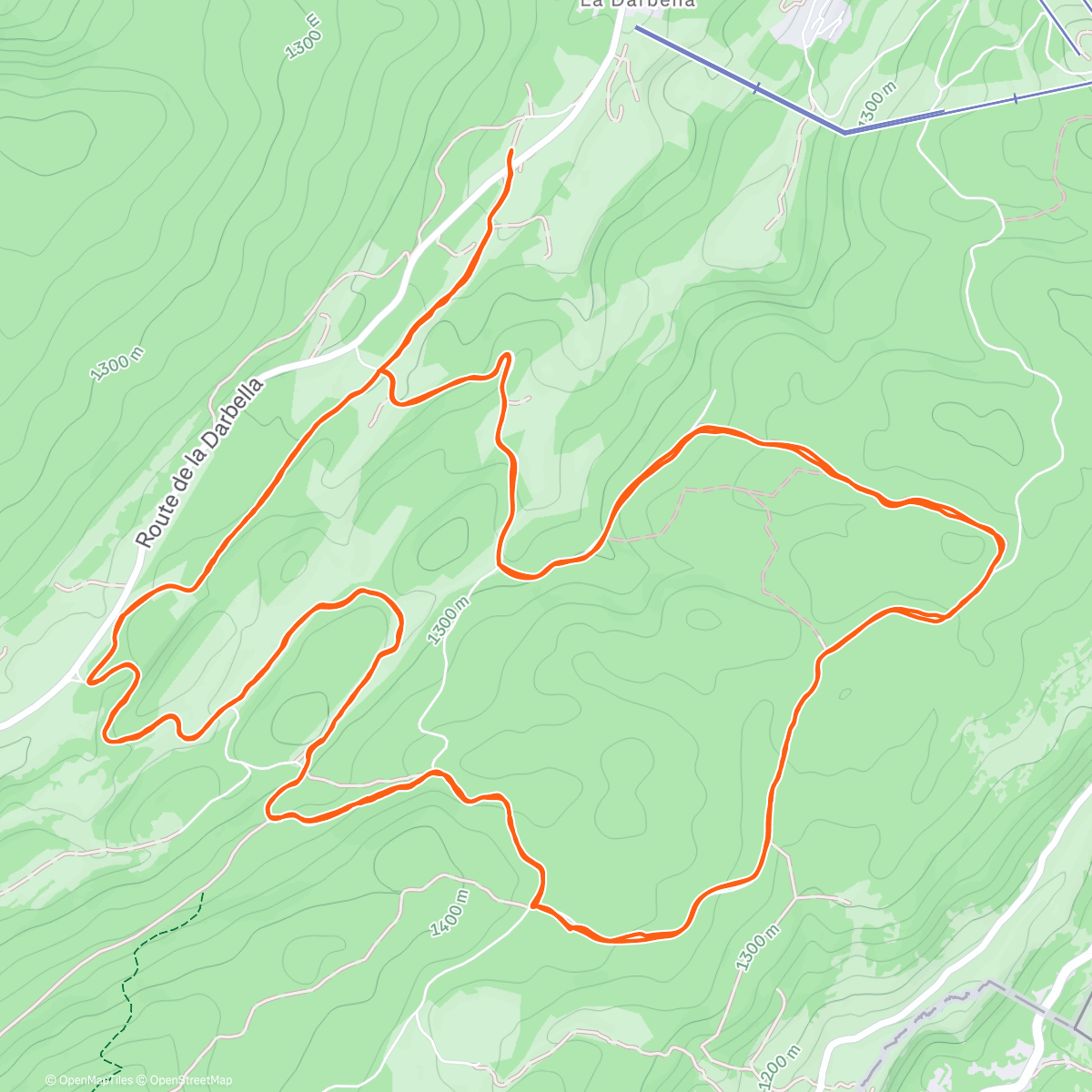 Map of the activity, Skating matinal dans la Forêt du Massacre
