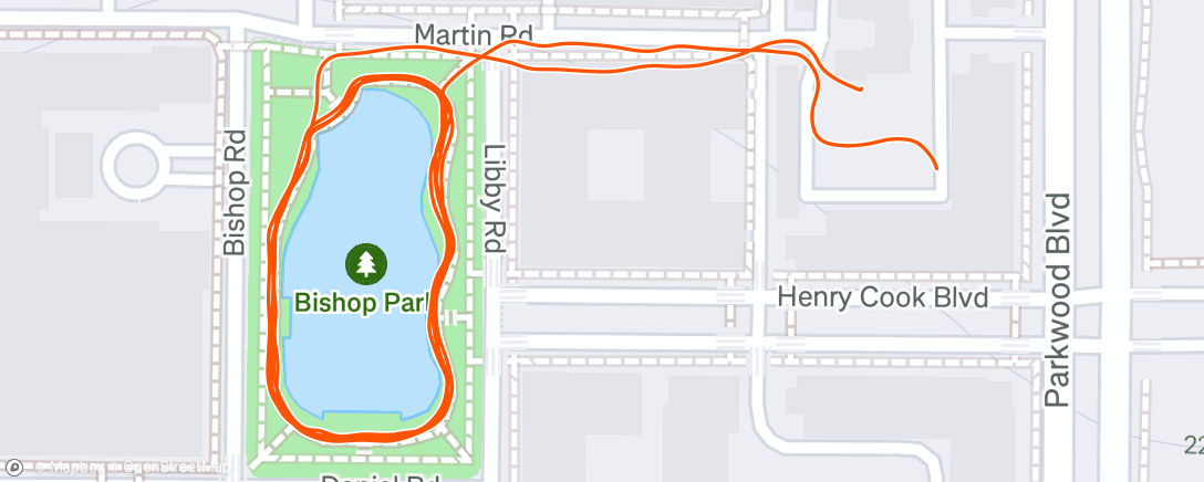 Map of the activity, Morning Walk