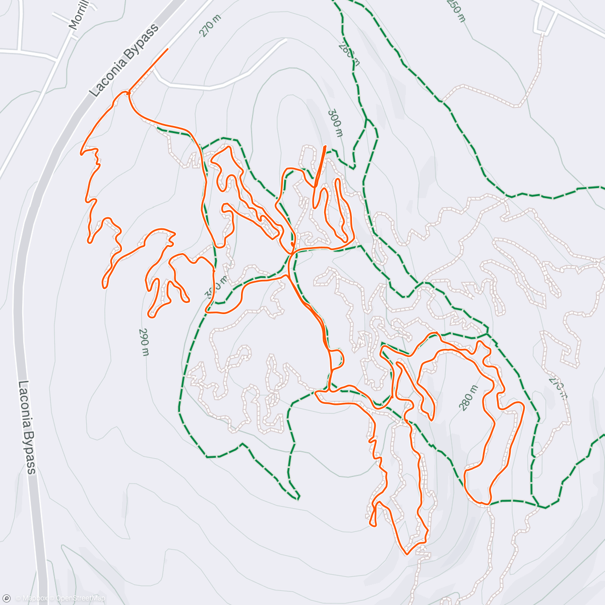 Map of the activity, Quick ride with Meg and Gary and an owl