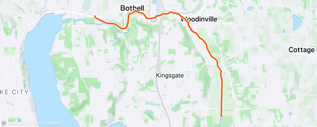 Map of the activity, Afternoon Ride