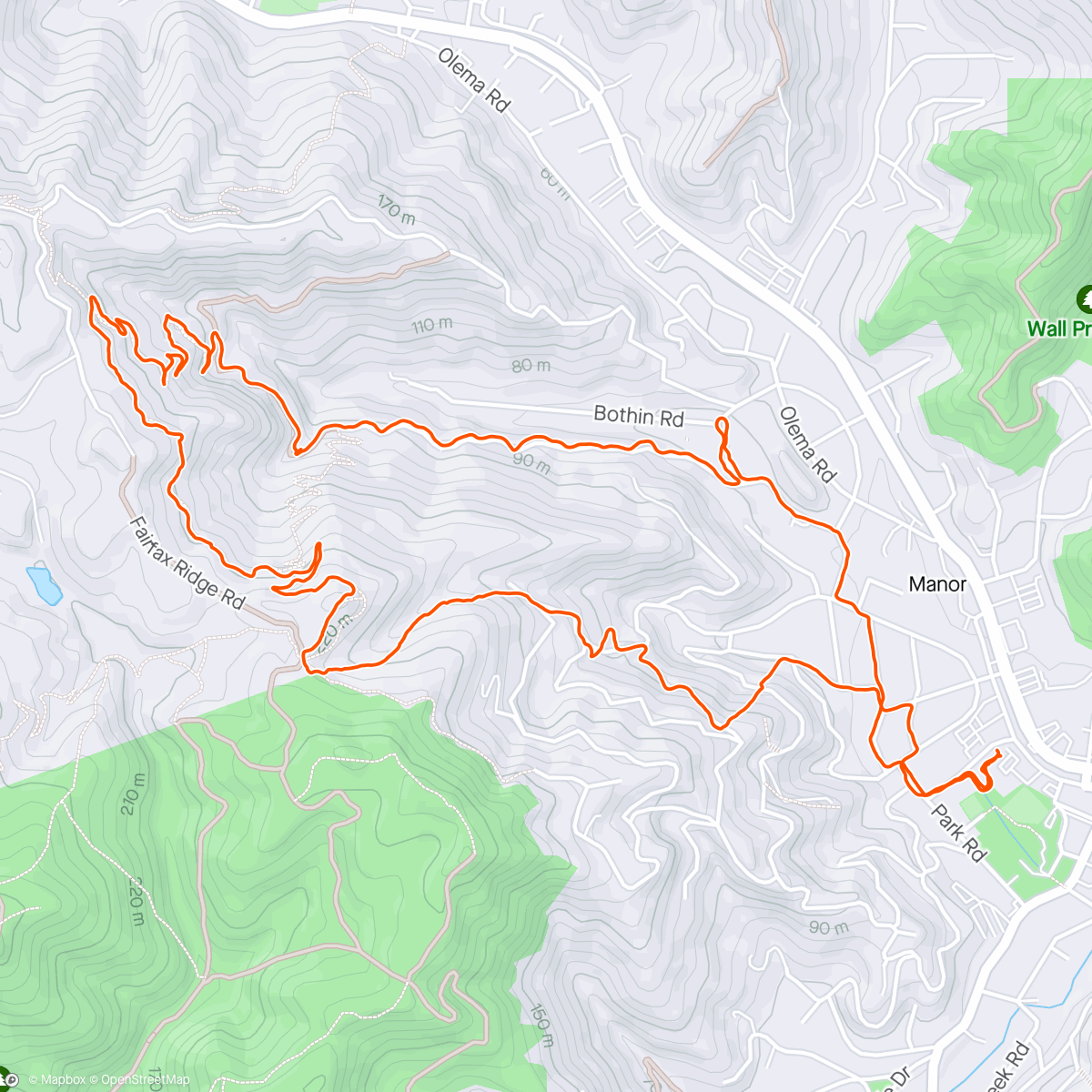 Map of the activity, Late Afternoon Adventure