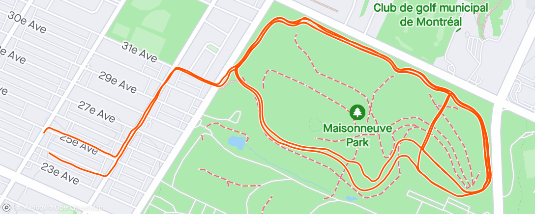 Map of the activity, 3x10’ @ 10k