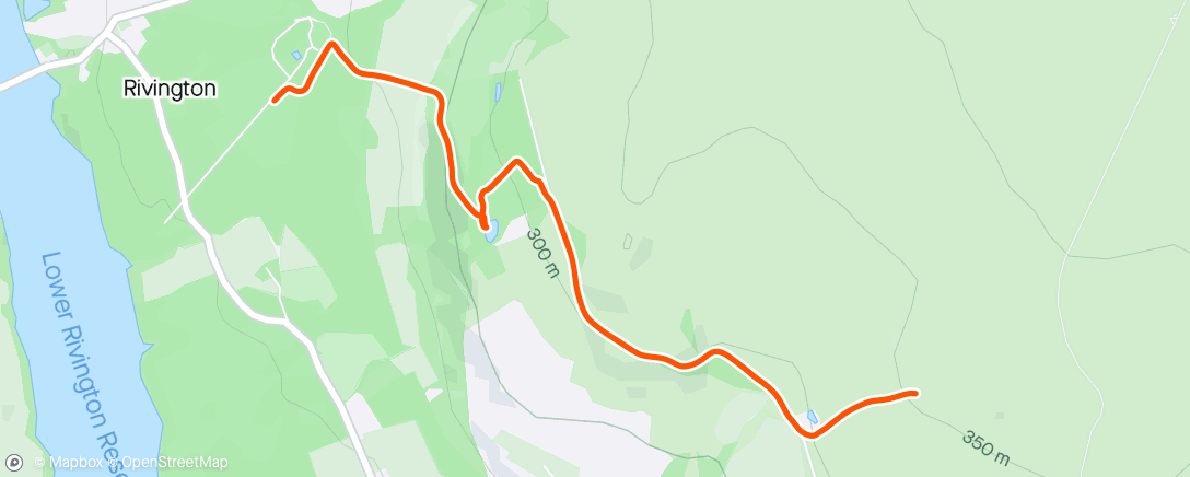 Map of the activity, Rivington Run 3 - Two lads to Car Park