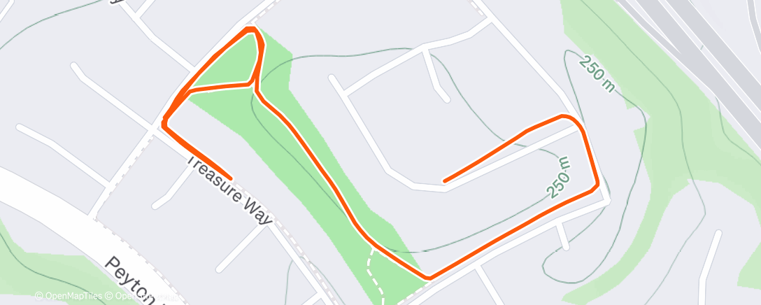 Map of the activity, Morning Run