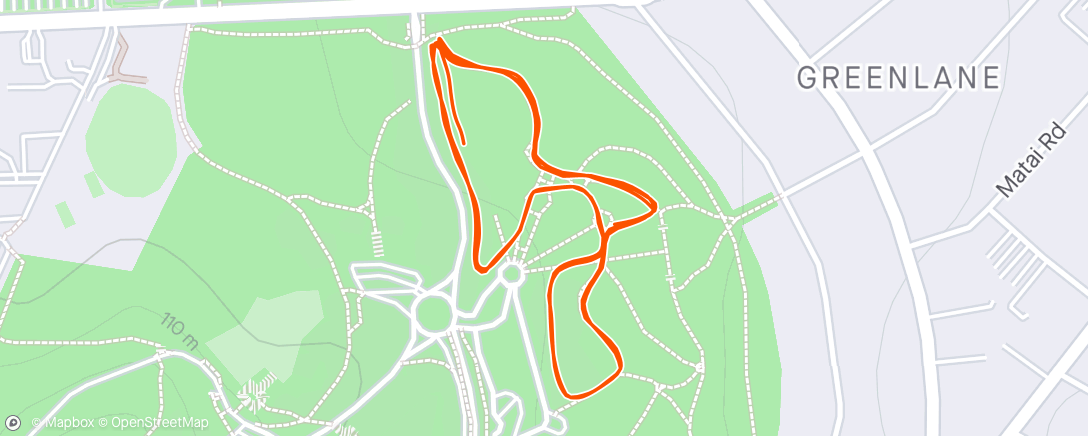 Map of the activity, Parkrun 407 not feeling it today
