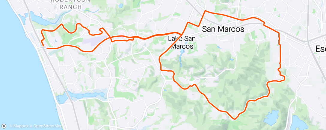 Map of the activity, Elfin forest and San Marcos from Palomar Airport Rd