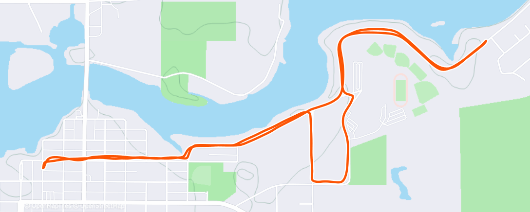 Map of the activity, Afternoon Run