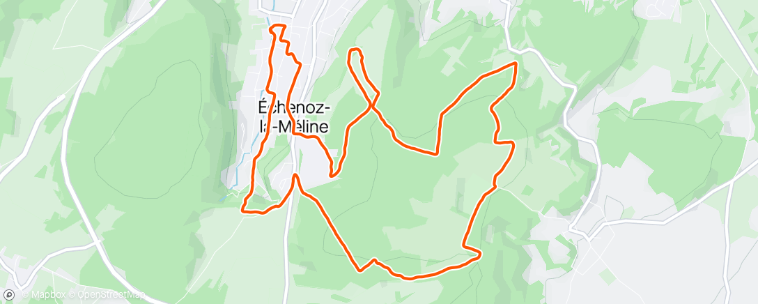 Mapa da atividade, Trail Echenoz-la-Meline
