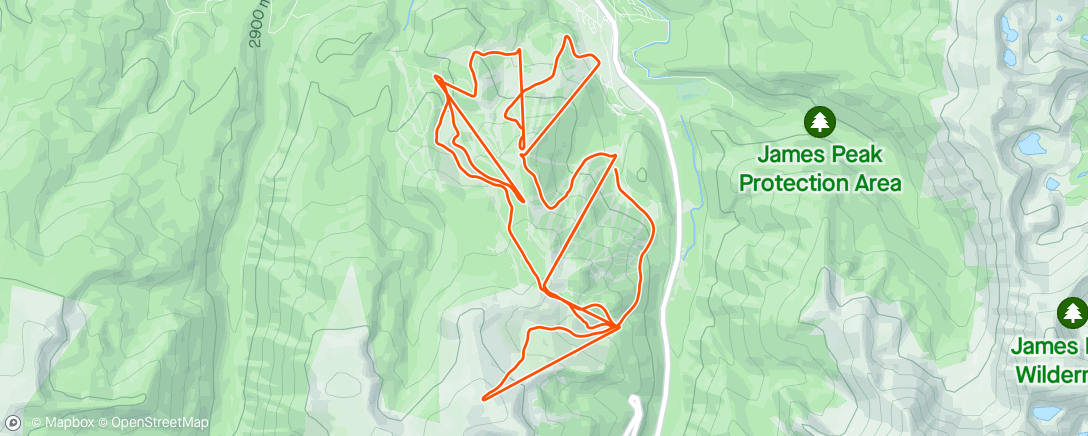 Map of the activity, Slopes - A day skiing at Winter Park Resort
