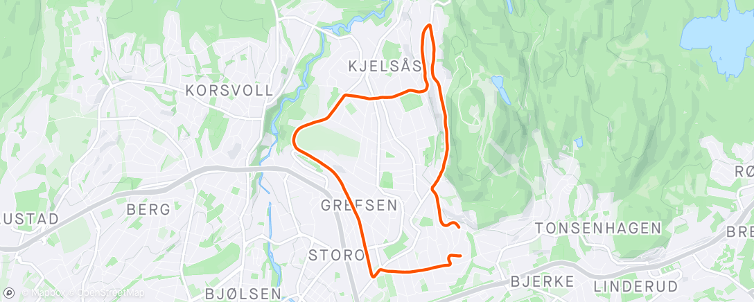 Map of the activity, Morgentur med Thine🏃‍♀️😀