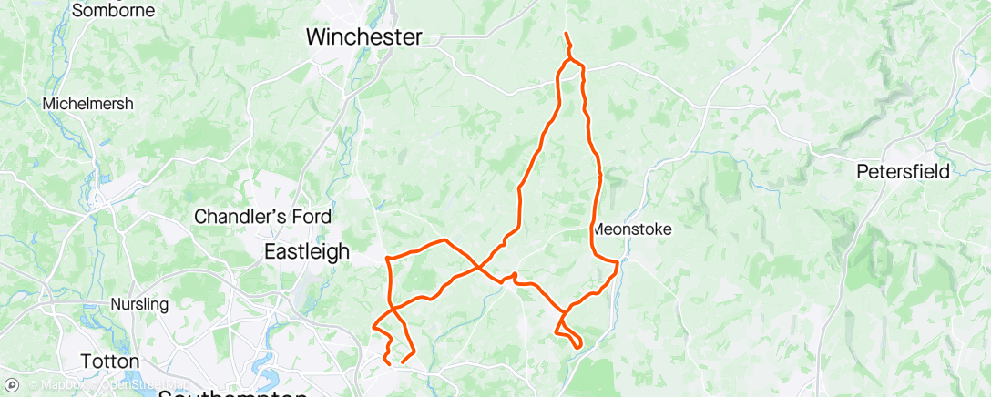 Map of the activity, Tried to keep it steady but very windy again and some grippy roads. An easy week coming up towards next weeks race.💨💨😎🚴‍♂️👍☕️💨