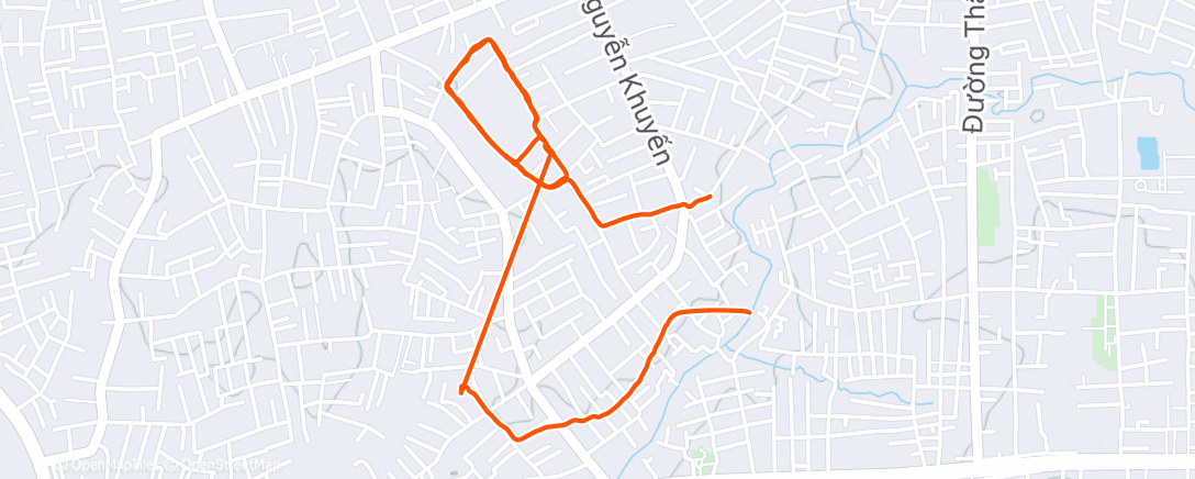 Map of the activity, Evening Run