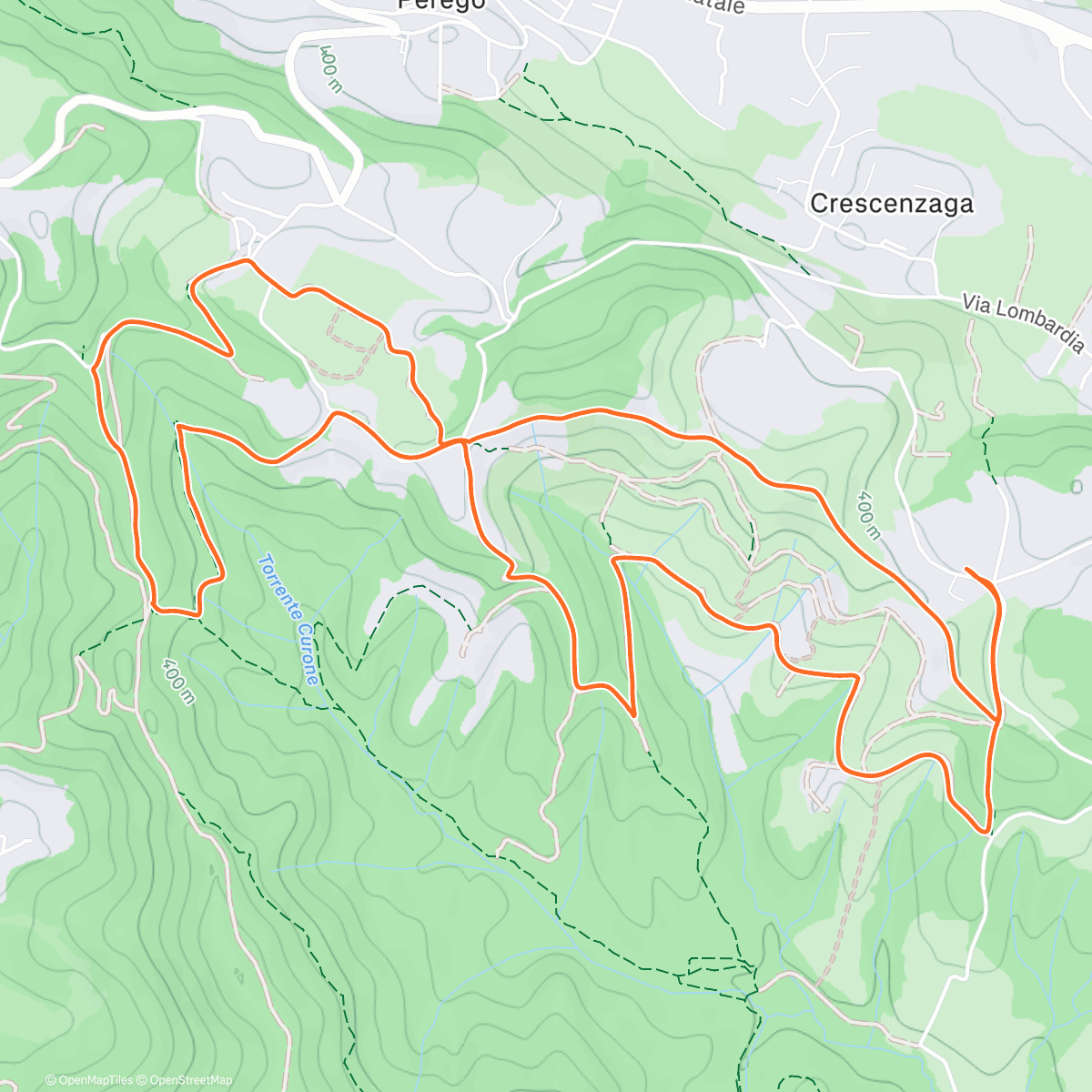 Map of the activity, Camminata mattutina con Diego e Anto.