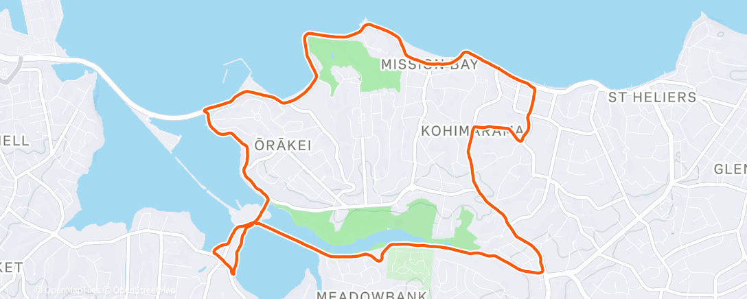 Map of the activity, Morning Run